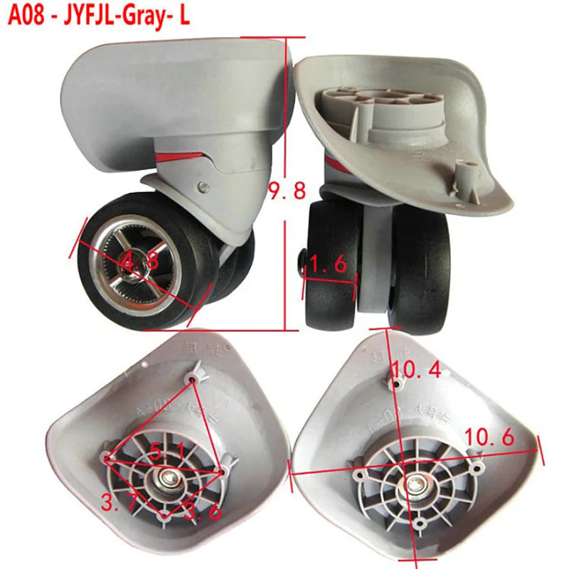 Luggage Wheels Replacement for Suitcases Repair Hand Spinner Caster Parts Trolley Rubber A08-WXS