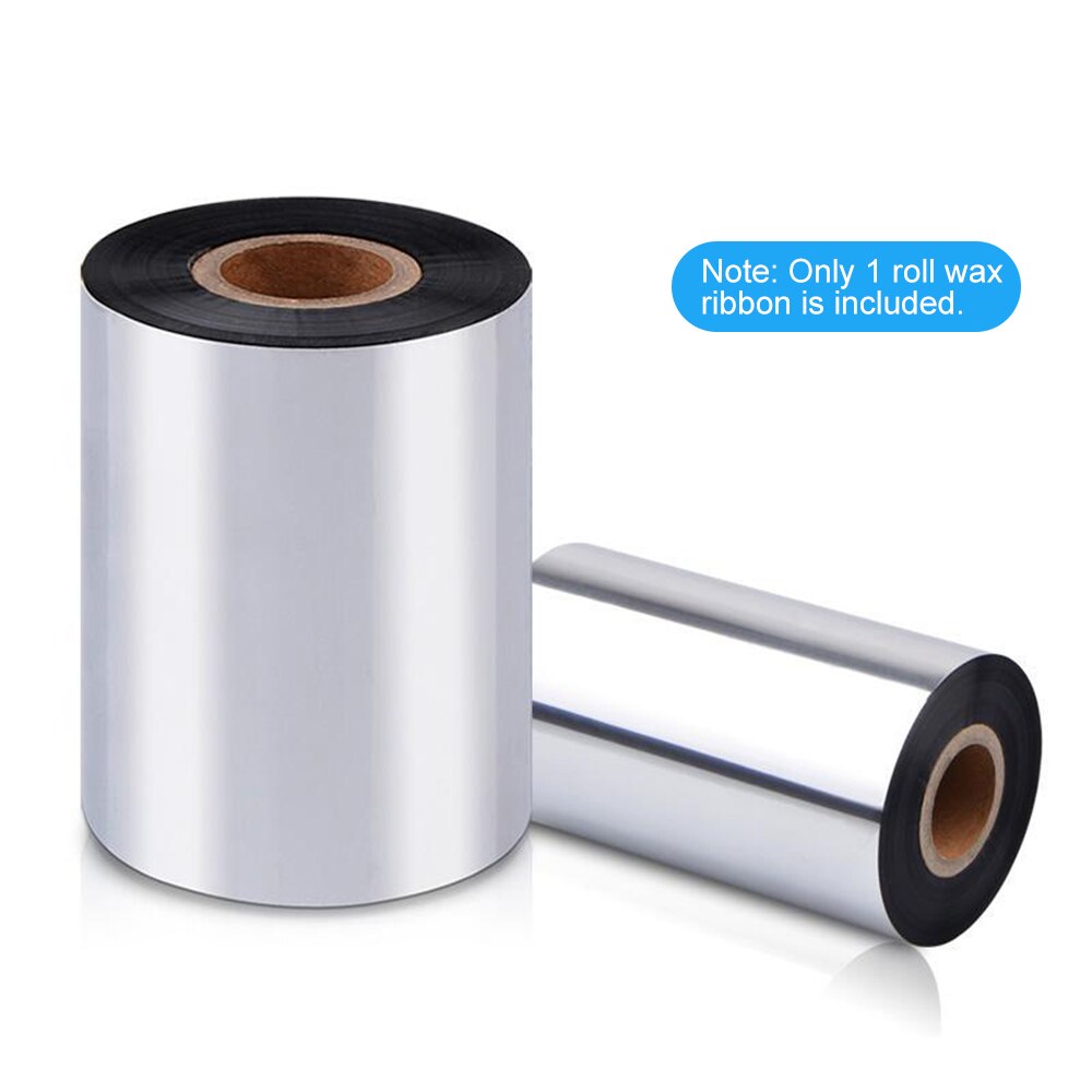 1 Roll Thermal Transfer Wax Ribbon Width 40-110mm * 300m Barcode Printing Ribbon for Printer