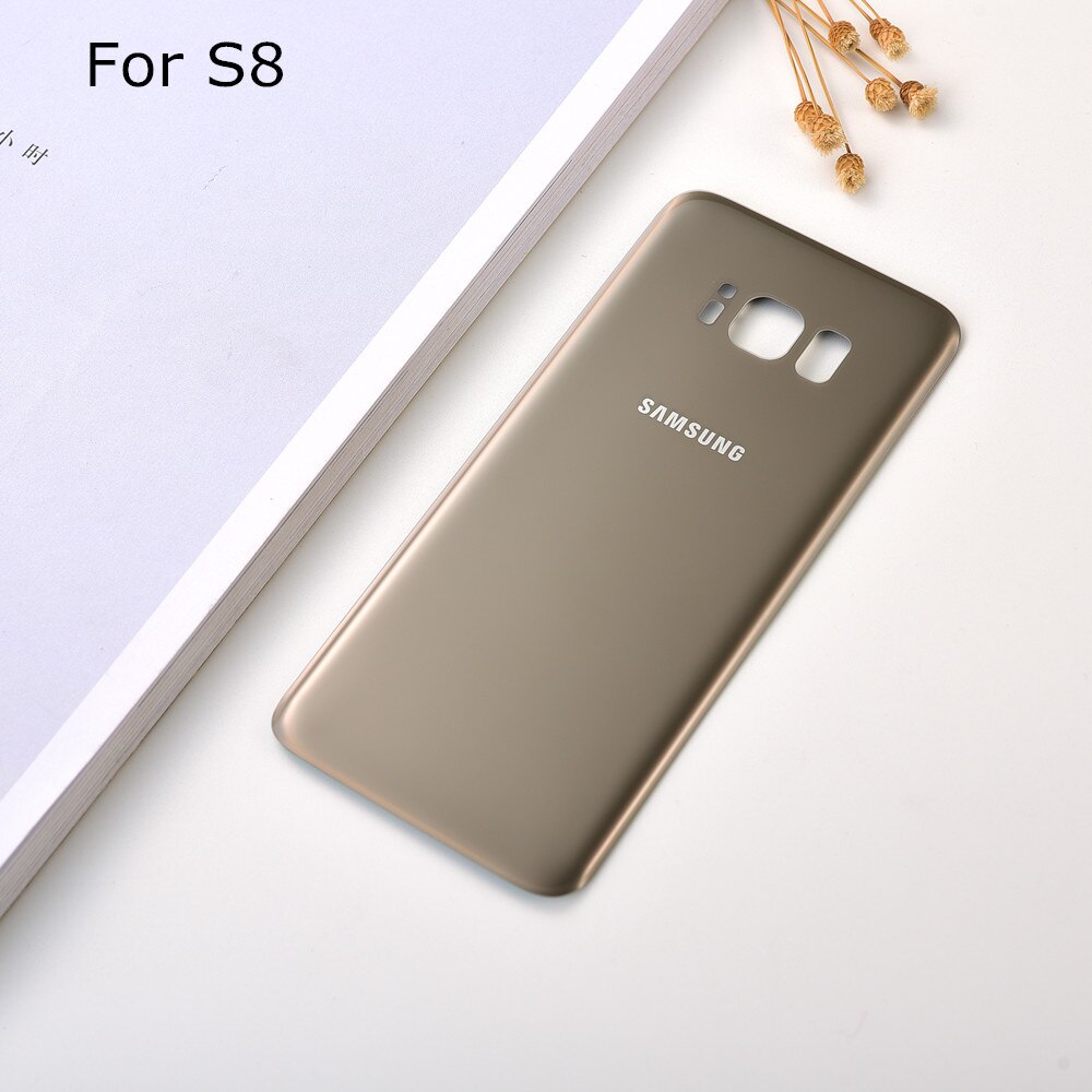 Original Samsung Back glass Rear Cover Housing Battery Door Replacement For Samsung Galaxy S8 Plus S8 s8+ G955 G955F G950 G950F: S8 gold