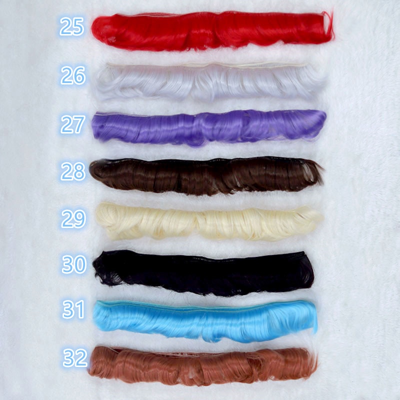 1 pcs Hair bang 5cm*100cm Imitation mohair fiber wigs for 1/3 1/4 1/6 BJD SD chole Ye Luoli doll Wigs curl Hair air bangs wigs