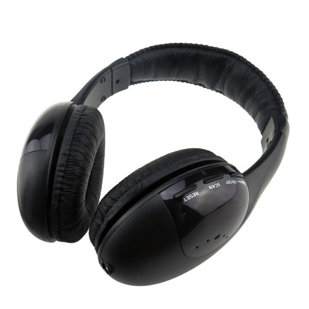 5 in 1 Headset Wireless Headphones Cordless RF Headset Earphones For TV DVD PC HIFI Stereo Sound Earphone For Game Player