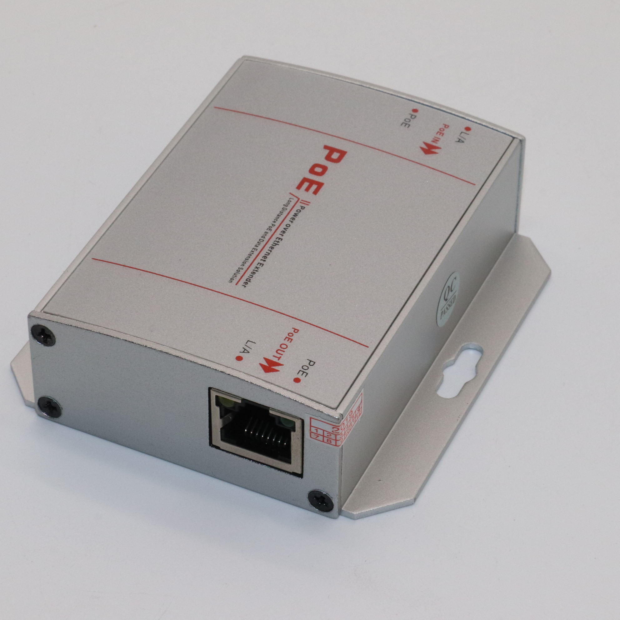 Extensor POE de 2 Portas 100Mbps com Transmissor Padrão IEEE 802.3af para Câmera IP NVR AP Sem Fio DIY 1*Entrada + 1*Saída 200m