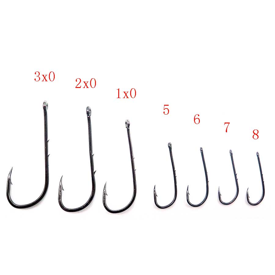 Anzuelo de pesca minfishing de acero con alto contenido de carbono, 100 piezas, con doble púas y cebo.