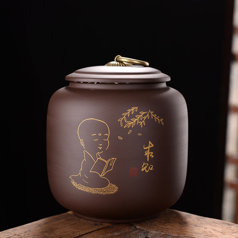 JIA-GUI LUO céramique thé Caddies boîtes à thé en céramique conteneur boîte à thé sac à thé boîte de rangement thé stockage café conteneur D032: 4