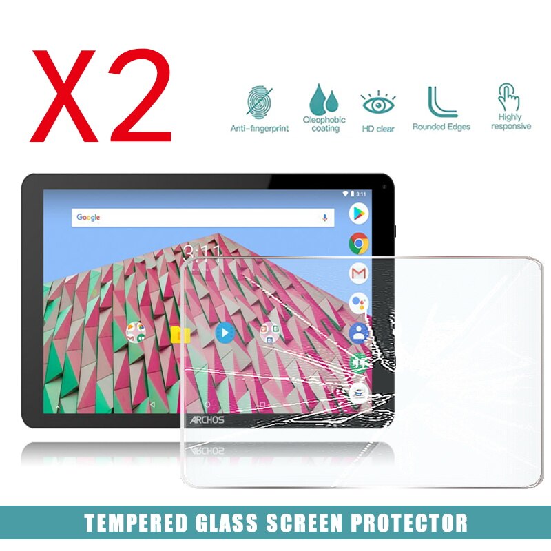 2Pcs Tablet Tempered Glass Screen Protector Cover for Archos 101f Neon Anti-Scratch Tablet Computer Tempered Film: Default Title