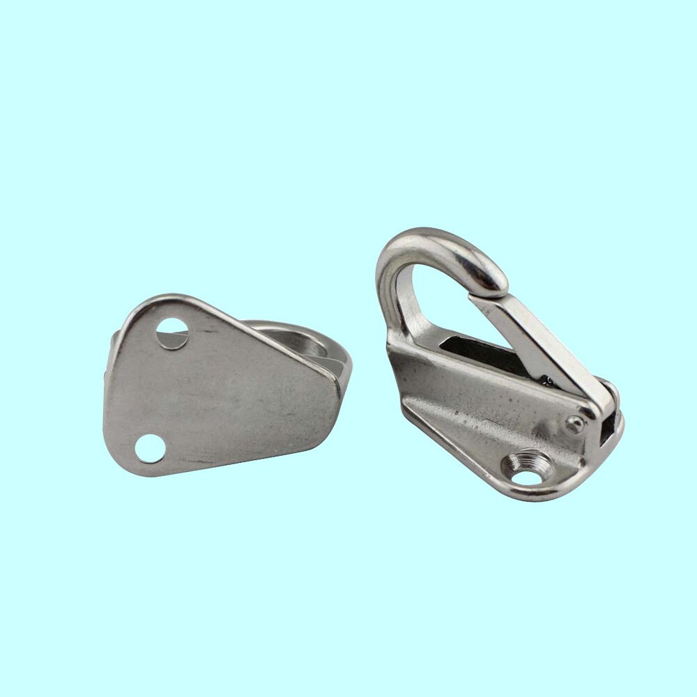 DWZ 2 Pieces Marine Grade Stainless Steel Spring Snap Fender Hooks Fending Boat