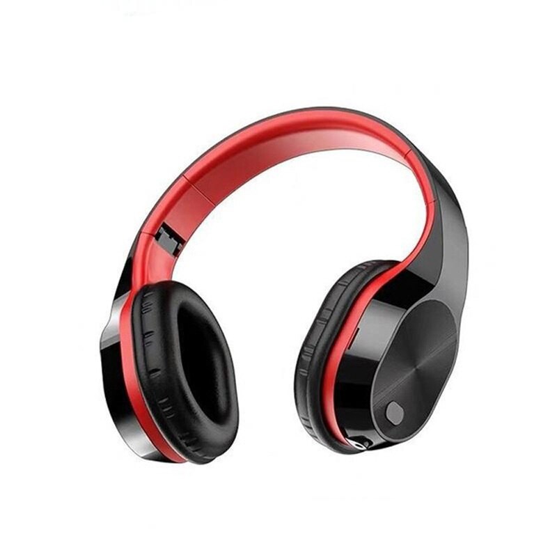 Wireless Headphones BT 5.0 HiFi Bluetooth Headset 9D Stereo Earphone With Transmitter Stick For TV Computer Phone: red