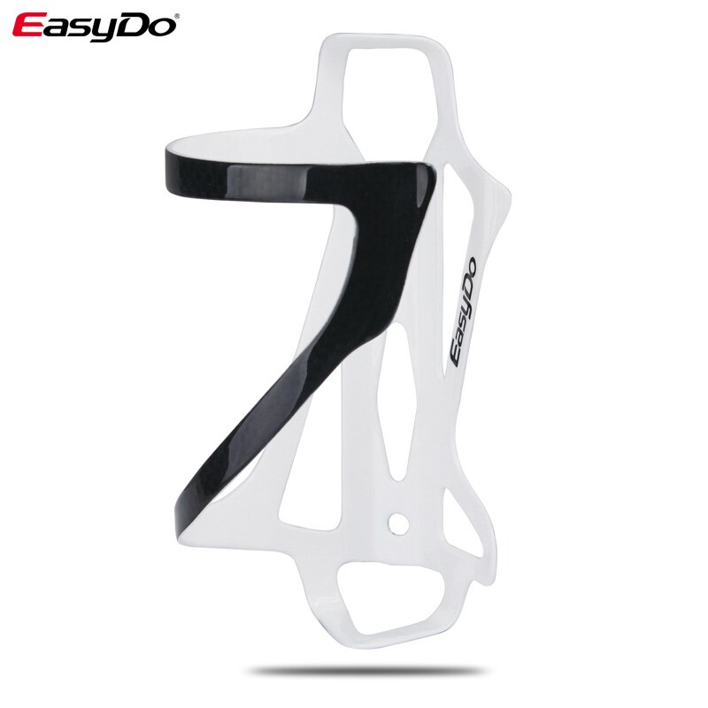 Soporte de botella de agua de bicicleta EasyDo, portabotellas Pure 3K fibra de carbono 24g piñón fijo jaula para tetera accesorios de bicicleta: ED  029 WHITE