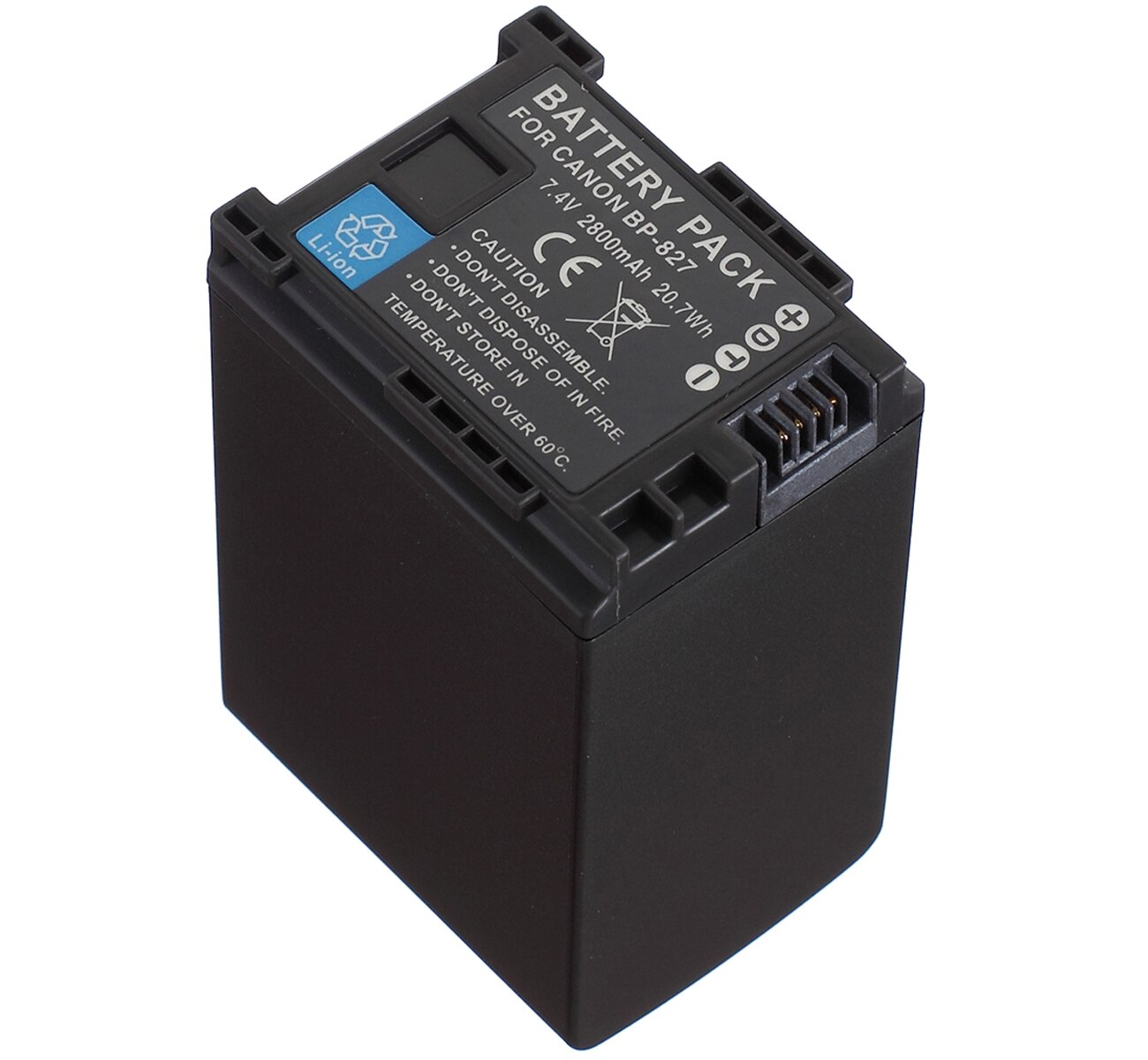 Batterie pour caméscope Canon LEGRIA HFM300, HFM306, HFM307, HFM400, HFM406, LEGRIA HF M300, M306, M307, HF M400, M406: 1x BP-827 Battery