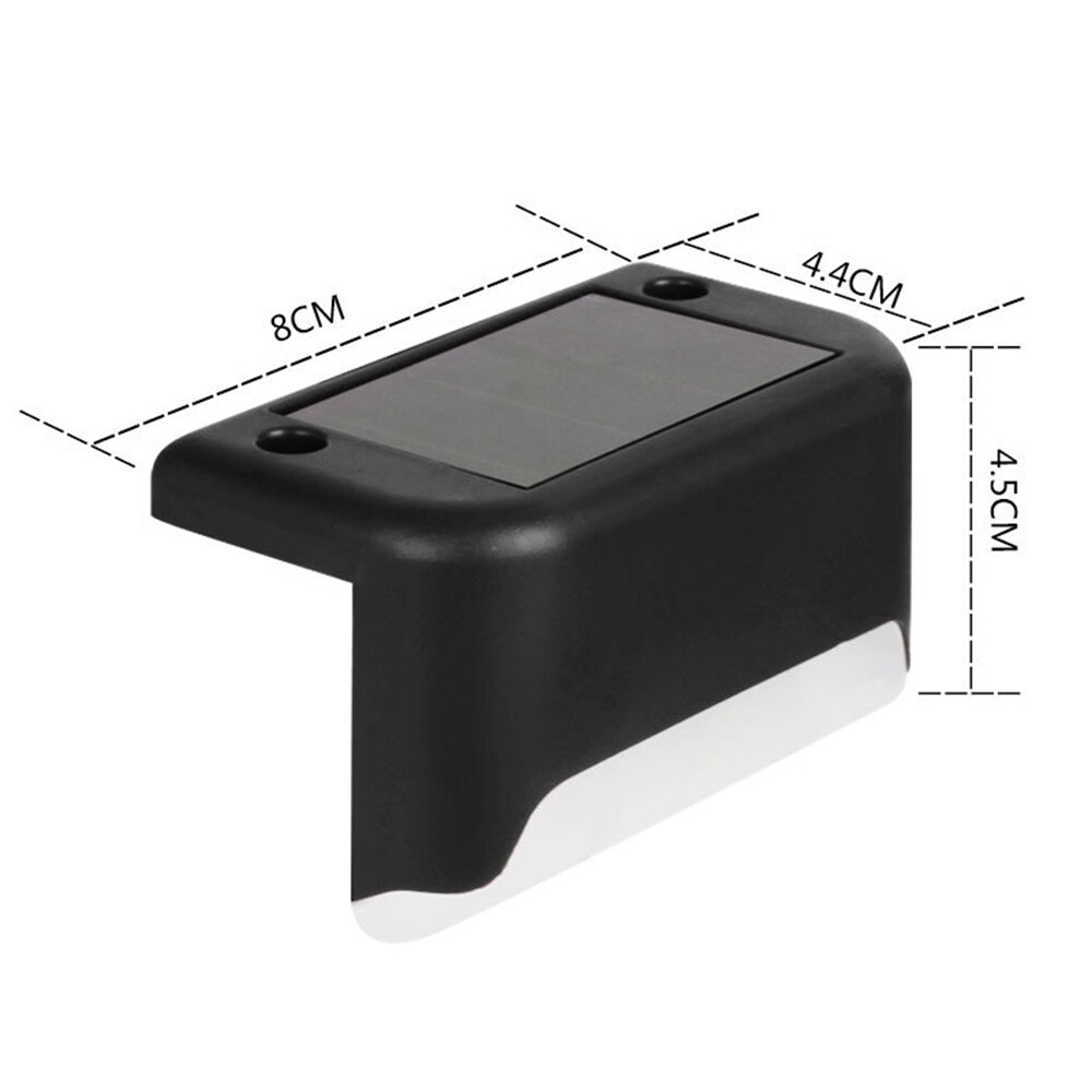 IP65 Waterproof LED Solar Step Lights Intelligent Light Control Mode Solar Lamp for Outdoor Deck Stairs Fence Yard Patio Path