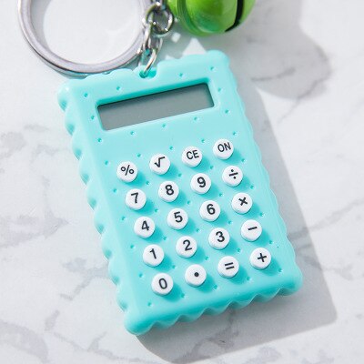 1PC de lindo Mini portátil de energía Solar de la calculadora Digital de tarjeta de Kawaii calculadora para oficina de los estudiantes: GREEN