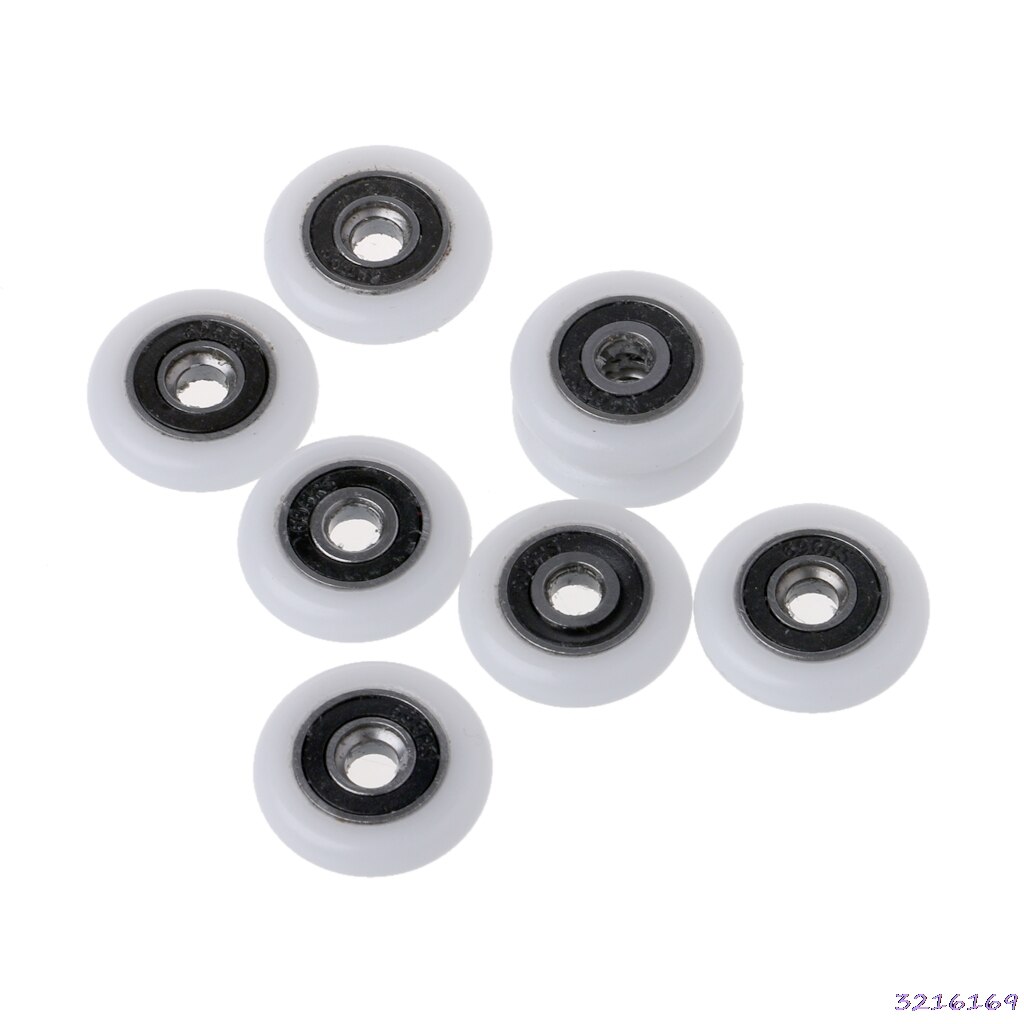 8 Pcs Douche Deur Runner Rollen Wielen Katrollen Vervangende Onderdelen 23Mm Diameter