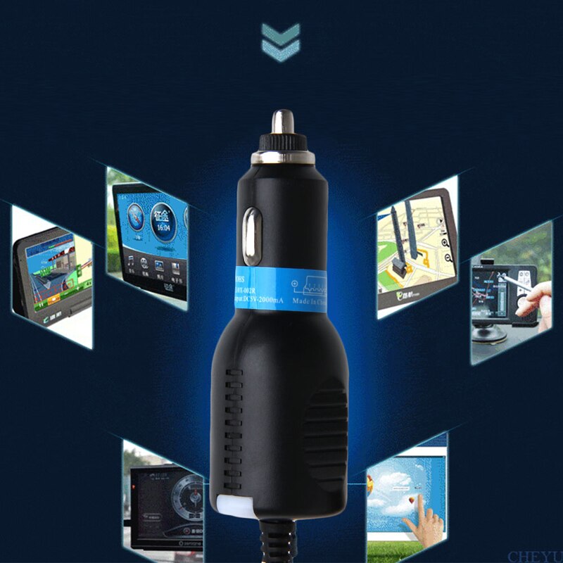 Mini adaptador de cargador de coche, Cable USB de 5V, 2A, CC, para cámara GPS, 3,5 m, X6HB