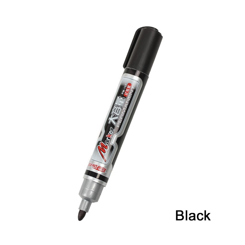 1PC Marker Stifte Gute Wasserdichte Tinte Marker Stift für Schreibwaren Schule Liefert 3 Farbe Erhältlich PM-107: Schwarz