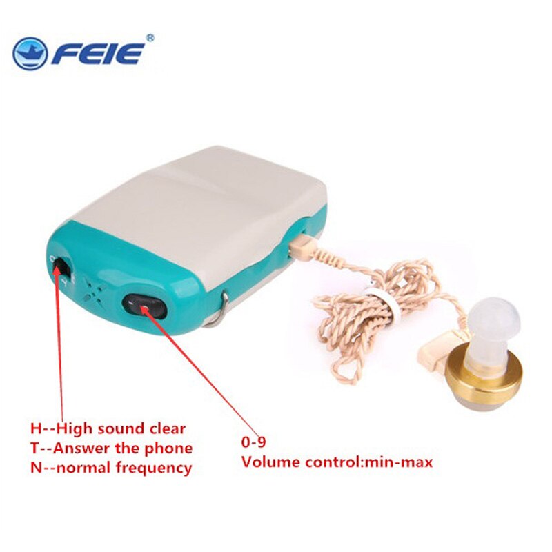 Licht Pocket Mini Geluidsversterkers Verstelbare Tone Bedrade Hoortoestellen Voor Ouderen Digitale Hoortoestel Eare Zorg S-93