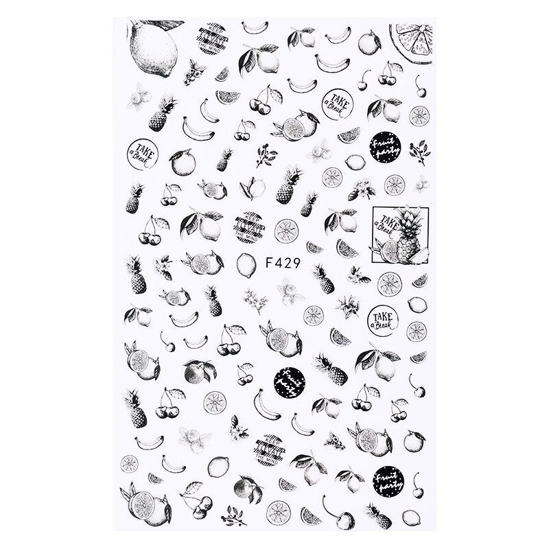 1 feuille 3D Alphabet ongle autocollant mignon Unique modèle auto-adhésif Nail Art décalcomanies transfert autocollant bricolage