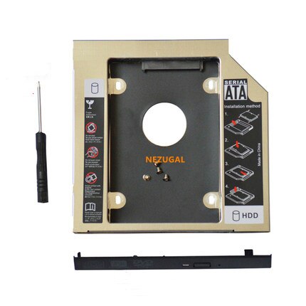 2nd HDD Caddy 12.7mm 9.5mm SATA 3.0 2.5'' HD Hard Disk Drive Enclosure SSD Case Box For Laptop CD-ROM DVD-ROM Optical Bay SATA