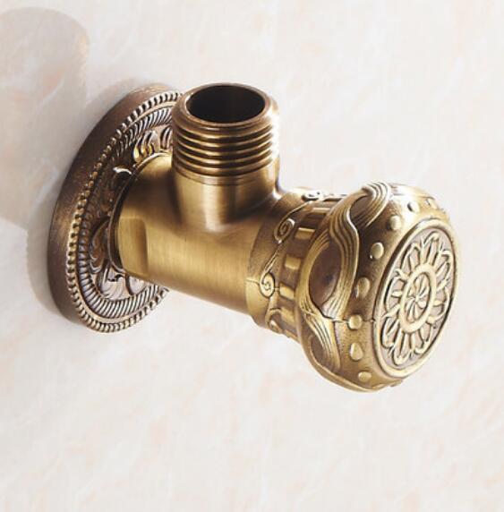 Gouden Hoek Kleppen G1/2x1/2 Keuken Badkamer Accessoires Messing Hoek Valve Voor Wc Wasbak water Afsluiter Wc: D