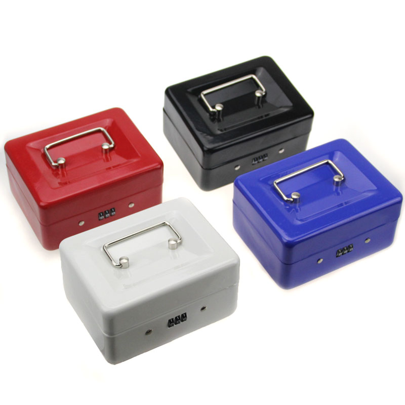 Rvs Petty Cash Money Box Kassier Lock Box Wachtwoord Veilig Kleine Fit Voor Thuis 152*118*80 MM