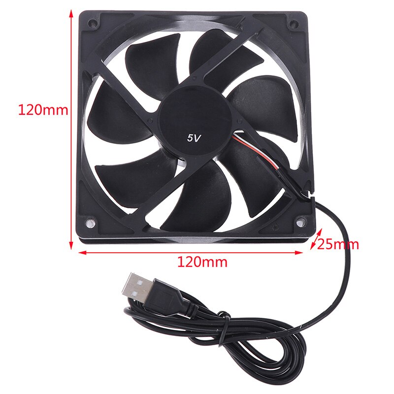 1Pc 120x120x25mm 5V USB Connector PC Computer Cooling Cooler Fan Heatsink With 45cm Cable