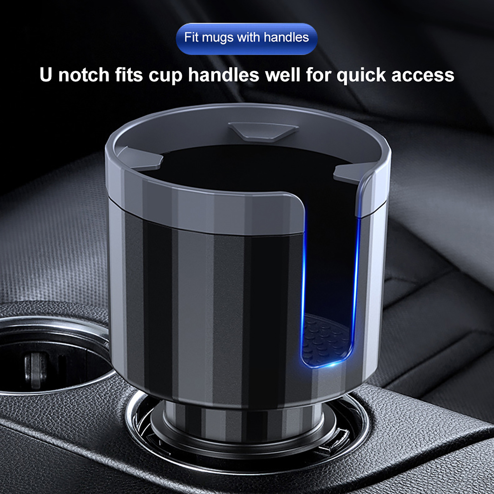 Grande carro Cup Holder Expander com base ajustável, Cup Holder Adapter, Multipurpose Bottle Cup Organizer, Acessórios de armazenamento