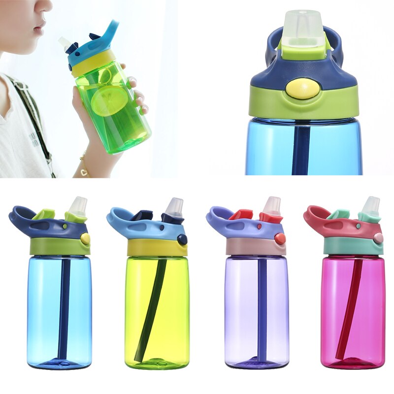 Children Bottles 400ml Kids Boys Girls Children Outdoor Magic Item Juice Straw Water Bottle Cups