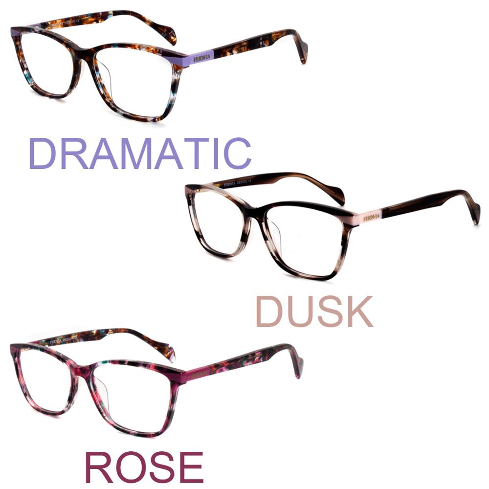 Nova borboleta óculos moldura quadrada óculos de moda quadro bonito impressão eyewear para a mulher fvg7138