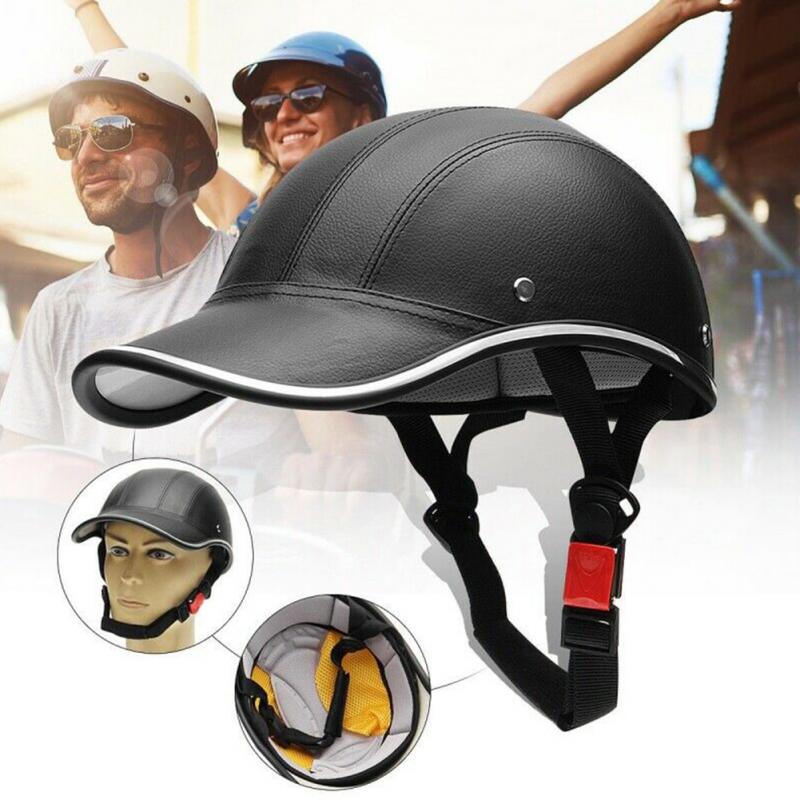 Sport Fietsen Baseball Cap Helm Outdoor Veiligheid Motorfiets Fiets Duurzaam Kleurrijke Warme Lederen Half Helm