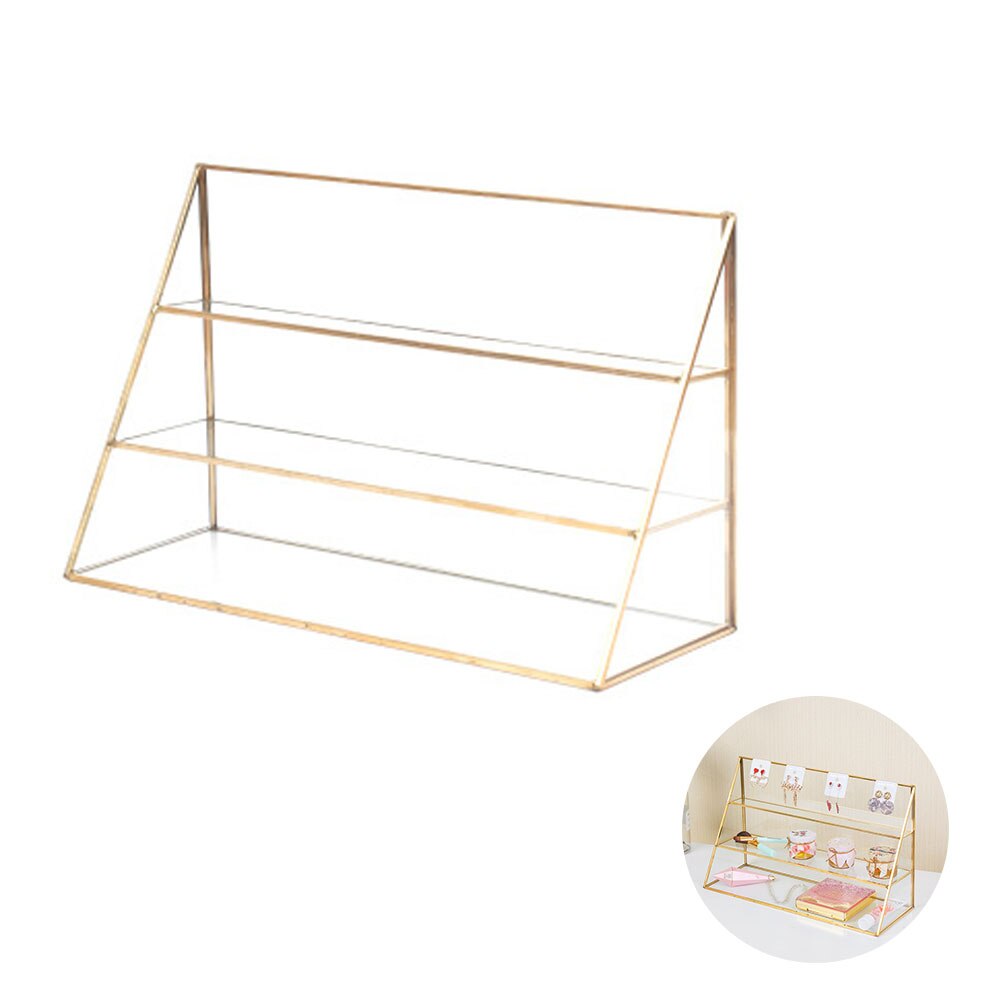 Trelags glass netto rød parfyme display stativ moderne enkel sminke parfyme hudpleie produkt lagring rack display stativ
