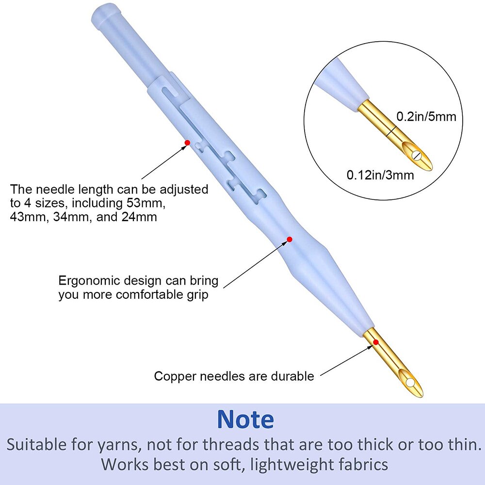 17 Pieces Punch Needle Embroidery Kits Punch Needle Cloth for Embroidery Floss Cross Stitching Beginners