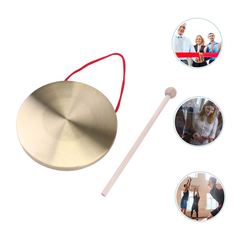 1 Set Opera Gong Muziekinstrument Hand Gong Slaginstrument Koperen Cimbaal Koper Gong Voor Party