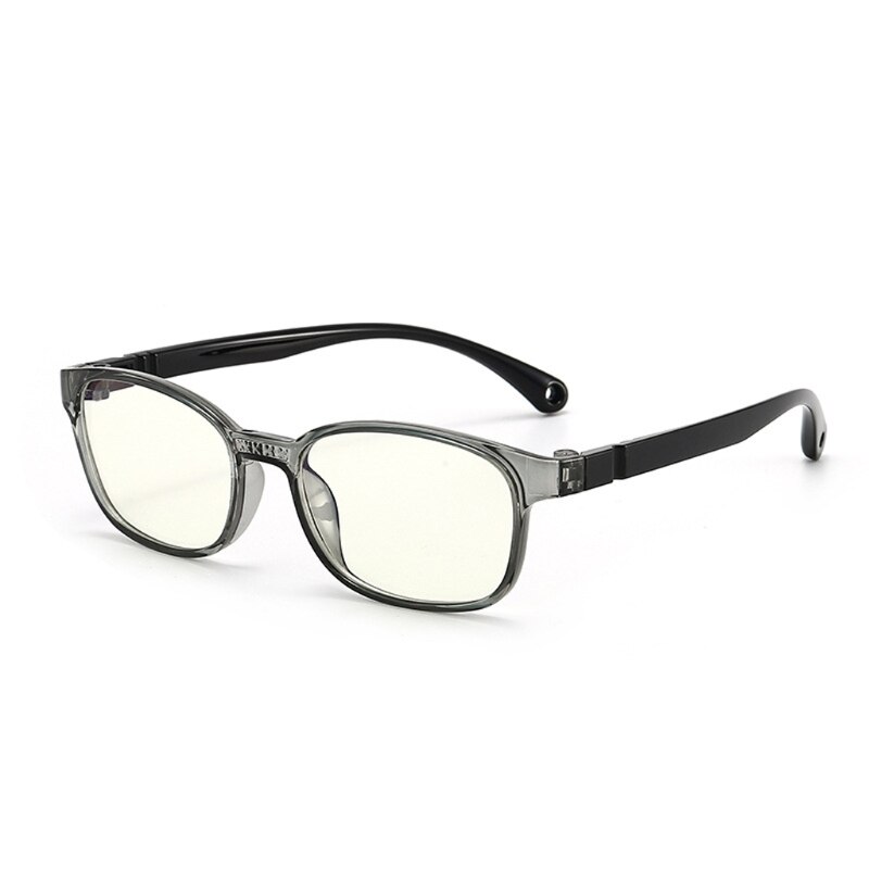 Modieuze Bril Kids Blauw Licht Anti Glare Filter Kinderen Brillen Meisje Jongen Optische Frame Blokkeren Clear Lenzen: Grijs