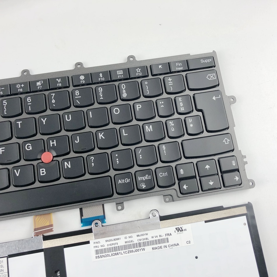 Clavier français rétroéclairé d'ordinateur portable, Azerty, pour Lenovo Thinkpad X230S X240S X240 x240i X250 X260S X270 04X2013 01EP074 01EP073 FR