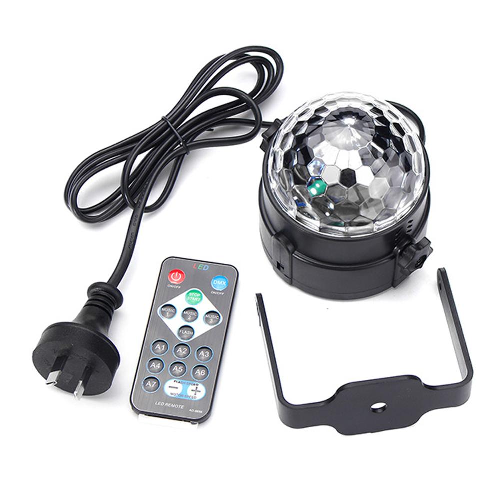 Bola de discoteca giratoria UV, luz estroboscópica de 3W RGB, luces de escenario para Navidad, hogar, KTV, Navidad, boda y espectáculo