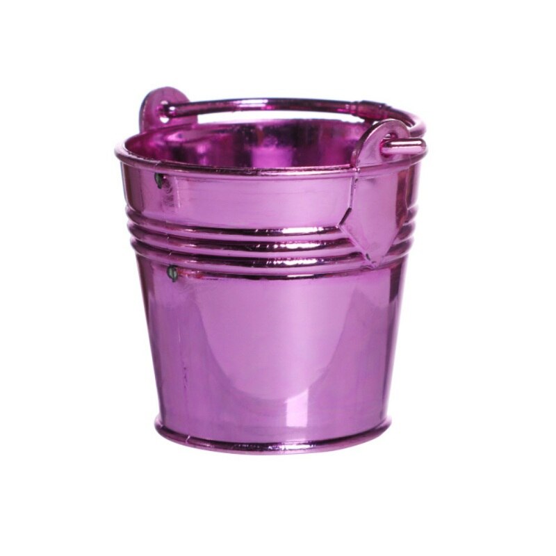 Small Plastic Bucket Tinplate Mini Keg Barrel Outdoor Garden Watering Flower Container Bathroom Kitchen Household Water Bucket l: A13