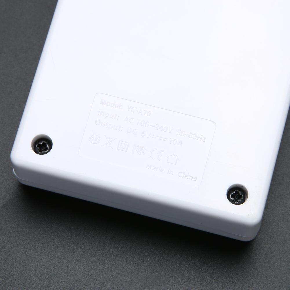 10 Port Fast USB Charging Port Power Strip Adapter Wall Travel Desktop Charger for Mobile Phone Tablet
