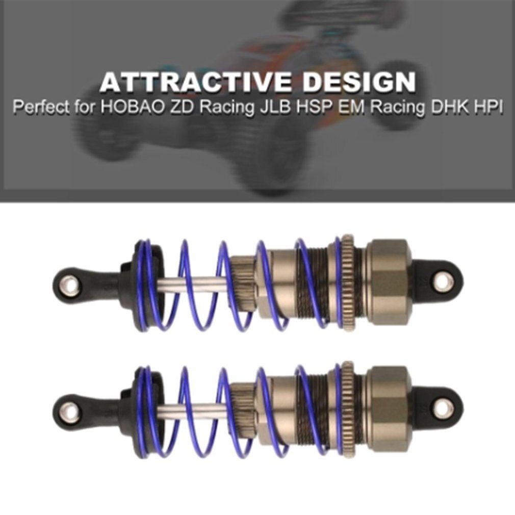 2pcs Neutral 1/10 Metal Oil Pressure Adjustable Shock Absorber 92mm Metal Aluminum Alloy Front / Rear Shock Absorbers