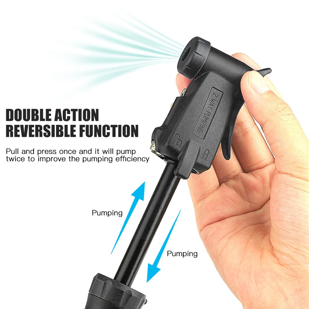 Mini Fahrrad Pumpe Schwarz Fahrrad Pumpe 80PSI Fahrrad Luftpumpe Passt für Presta Schrader Ventil Manuelle Ändern Tragbare Fahrrad inflator