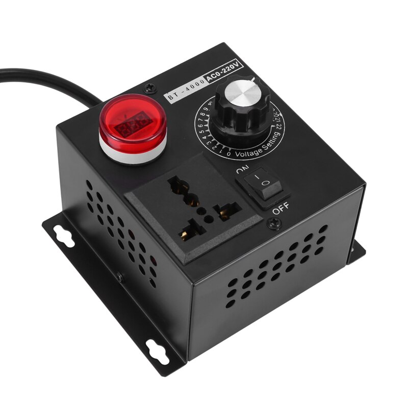 Contrôleur de tension Variable AC 220V, vitesse compacte, température et éclairage, variateur réglable, NHT-4000W (prise ue)