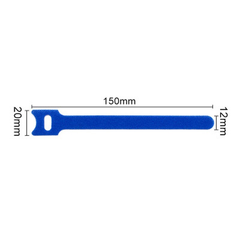 50Pcs Reusable Black Cable Cord Ties Tidy Organiser Nylon Strap Hook Loop Tool Hook And Loop Cable Ties Multiple Colour: blue / 10pcs