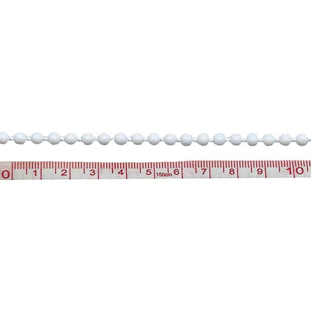 10M Roller and Roman Shade Blind Beaded Chain Cord White Plastic Roller Blind Chain Repair，Roller Curtain Bead Rope,Blind Beaded