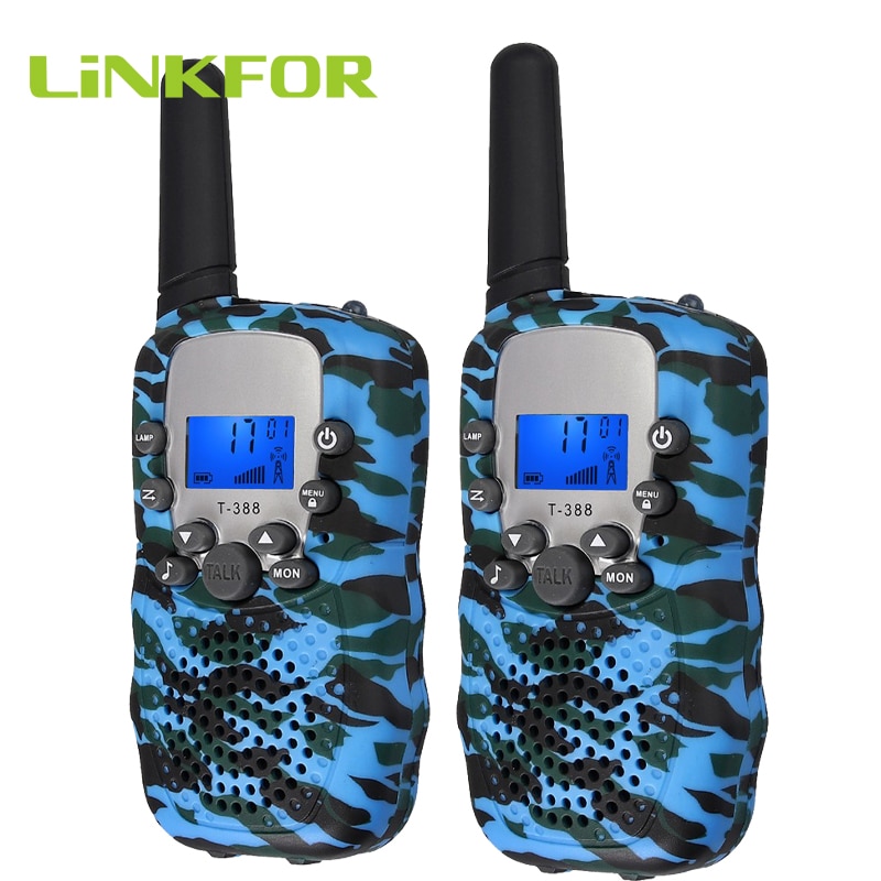 LiNKFOR T-388 Kid Walkie Talkie Kinderen Walky Talky 8 Kanaals Oplaadbare 2 Way Radio voor Jongen Meisje 3KM Draagbare walkie Talkies