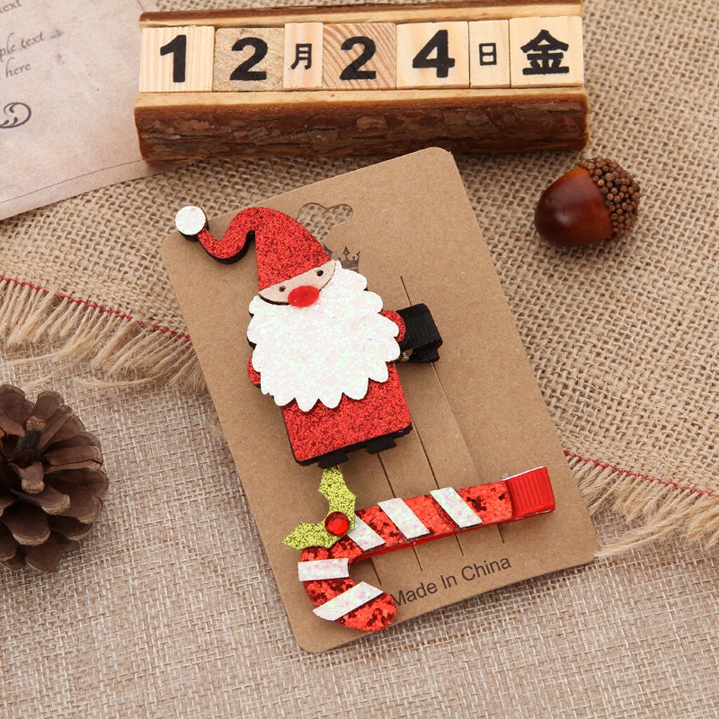 Acessórios para o cabelo do bebê meninas da árvore de natal dos desenhos animados do cartão de cabelo headwear conjunto opaska dla dziewczynki: D