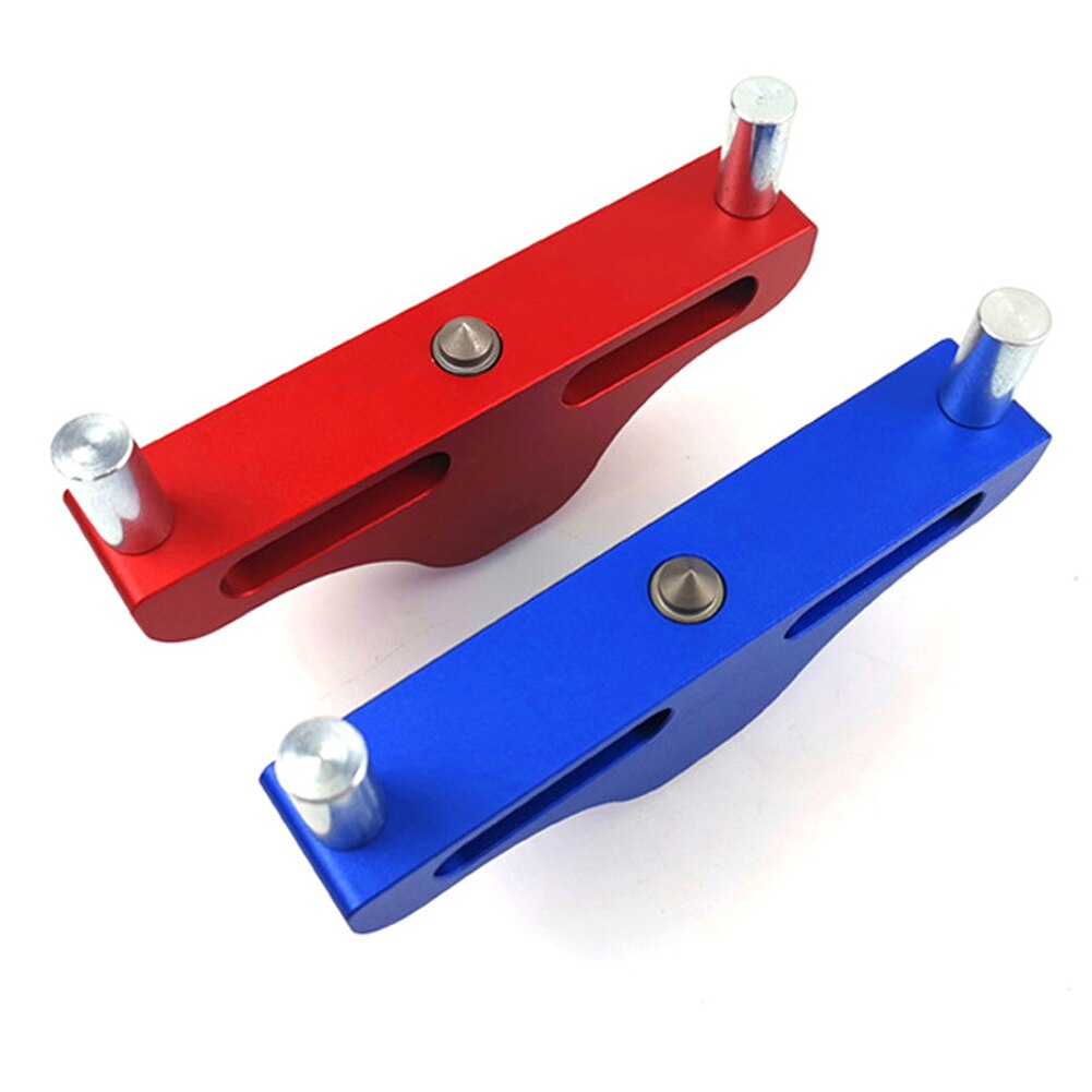 QWORK® Center Finder Centreerhoek 45/90 graden met schaal van 105 mm, precisiemeetinstrument van aluminiumlegering voor exacte middellijnen en hoeken