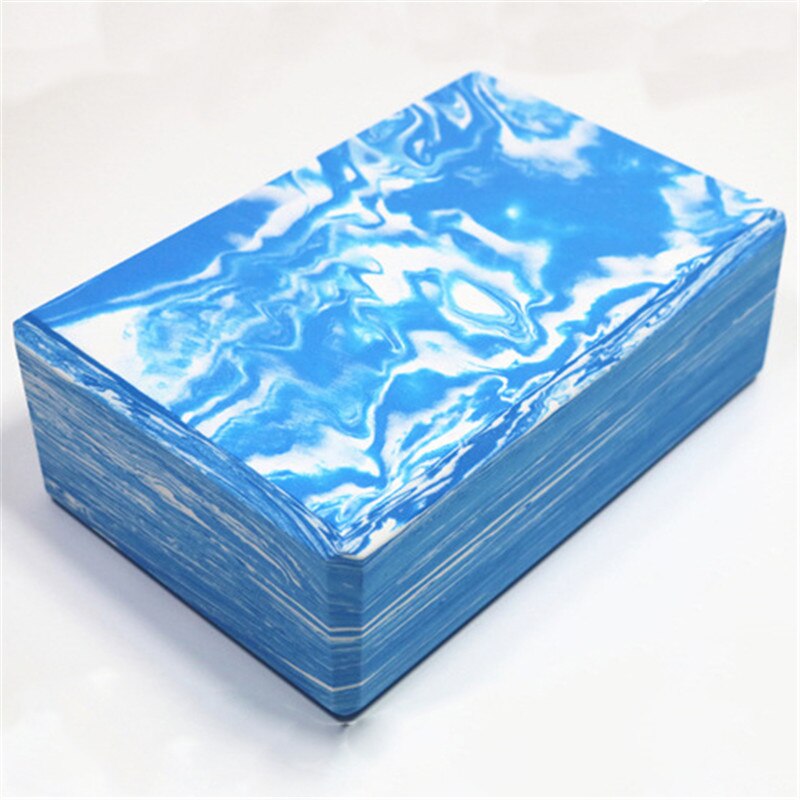 Yoga Blok Baksteen Eva Blad Patroon Yoga Block Foam Blok Voor Yoga Fitness Pilates Lichaam Vormgeven: Blauw