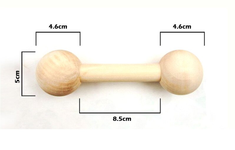 Kindergymnastiek dans fitness producten, milieuvriendelijke houten primaire kleur kleine halters