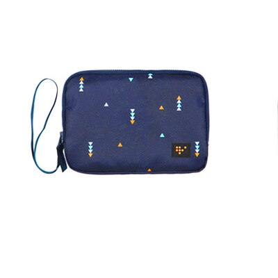 Double-layer Paspoort Zak Portemonnee Mannen en Vrouwen Reizen Hand Houden Documenten ID Houders Multi Pockets Organizer Credit Card pack: Dark Blue