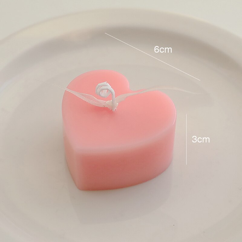 Hartvorm Kaarsen Liefde Kaarsen Voor Valentijnsdag Engagement Decoratieve Kaarsen Geurende Rookloze: Pink