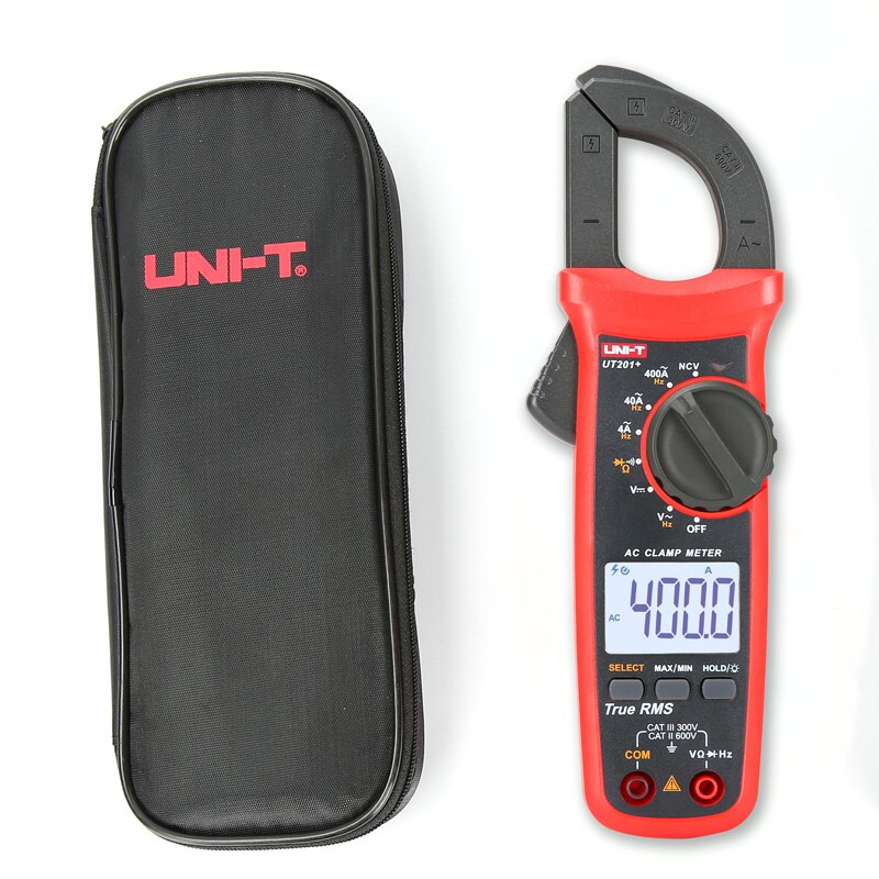 UNI-T UT201 +/UT202 +/UT203 +/UT204 +/UT202 + 400-600A digital clamp meter; gama automático multímetro true RMS de alta precisão