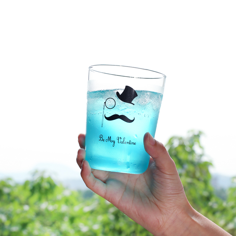 Par kopp print sommar coolt glas frukost kopp mjölk glas juice & kall dryck kopp